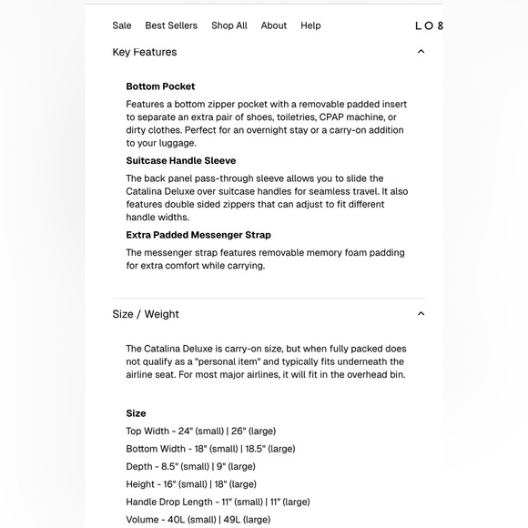 Lo & Sons Brown Travel Bag Catalina Deluxe Large - Picture 4 of 16